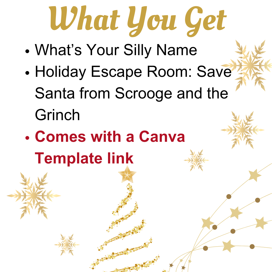 Christmas Escape Room Set 1: Save Santa from Scrooge and the Grinch | Christmas Game for Kids | Team Game | Instant Download