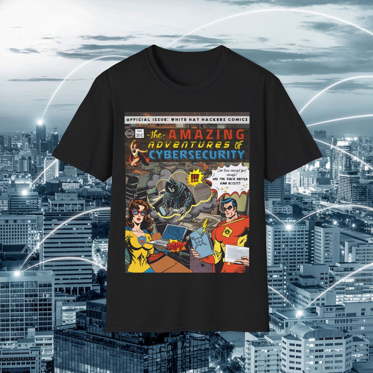 Superhero shirt Cybersecurity Vintage Comic shirt | Female Superhero | Girls in STEM shirt