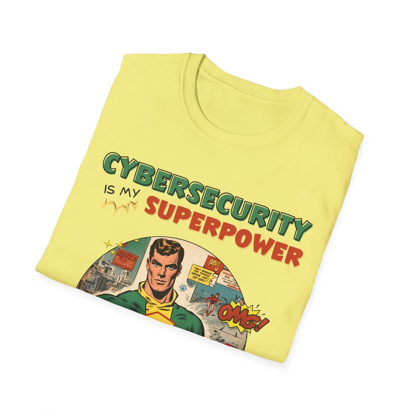 Cyber Security is my Superpower shirt | Cybersecurity Superhero shirt | Vintage Comic book style