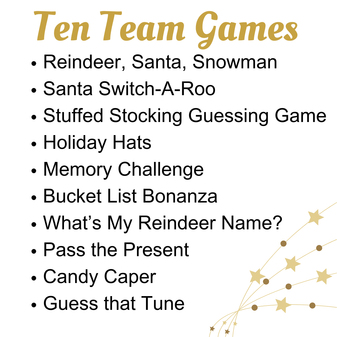 Christmas Games Set 1: Party Games for Large Group | Holiday Office Party | Staff Meeting | White Elephant Gift Exchange | Instant Download