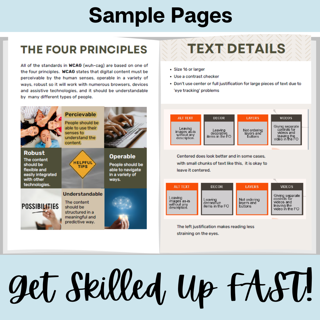 Accessibility: Learn about WCAG 508 Accessibility for E-Learning Courses Built with Articulate Storyline | Instant Download