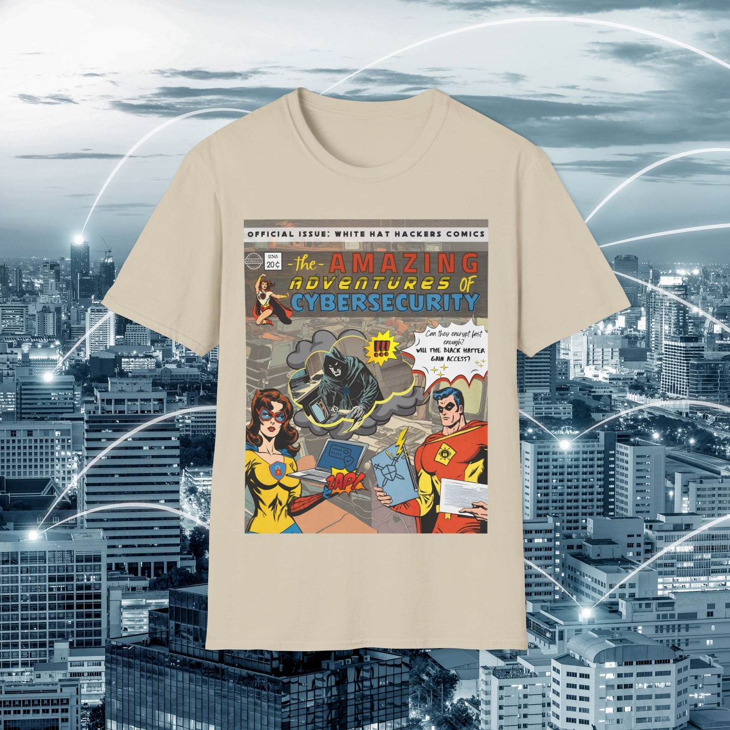 Superhero shirt Cybersecurity Vintage Comic shirt | Female Superhero | Girls in STEM shirt