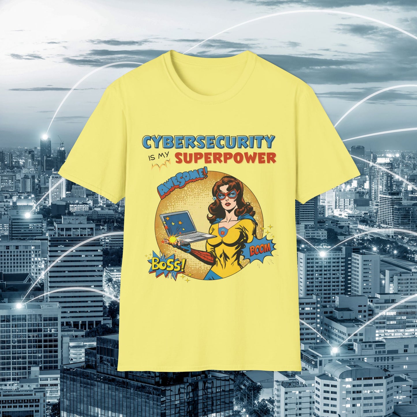 Women in stem  Cyber Security is my Superpower shirt | Cybersecurity Superhero shirt | Vintage Comic book style
