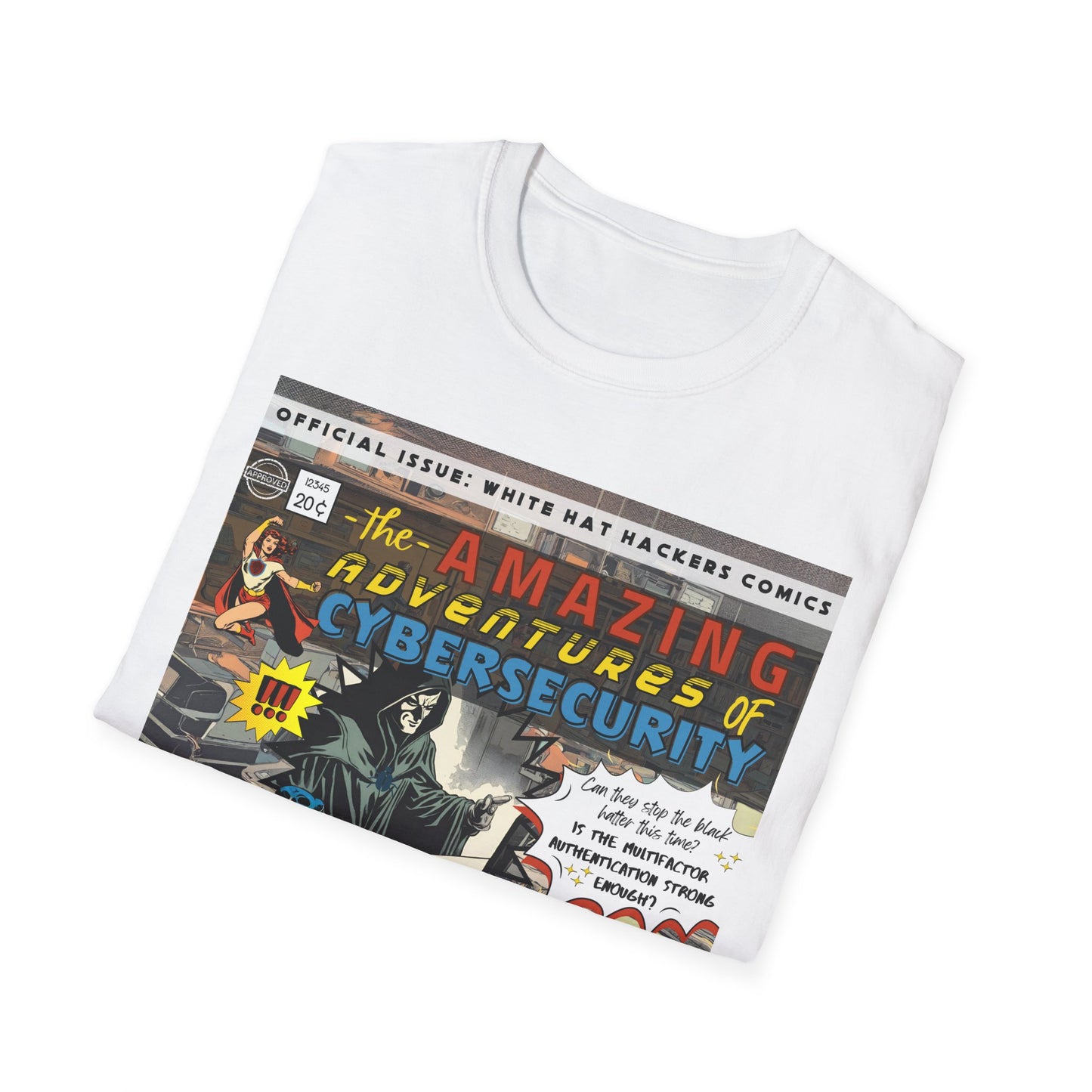 Male Superhero shirt | Vintage Comic Cybersecurity shirt