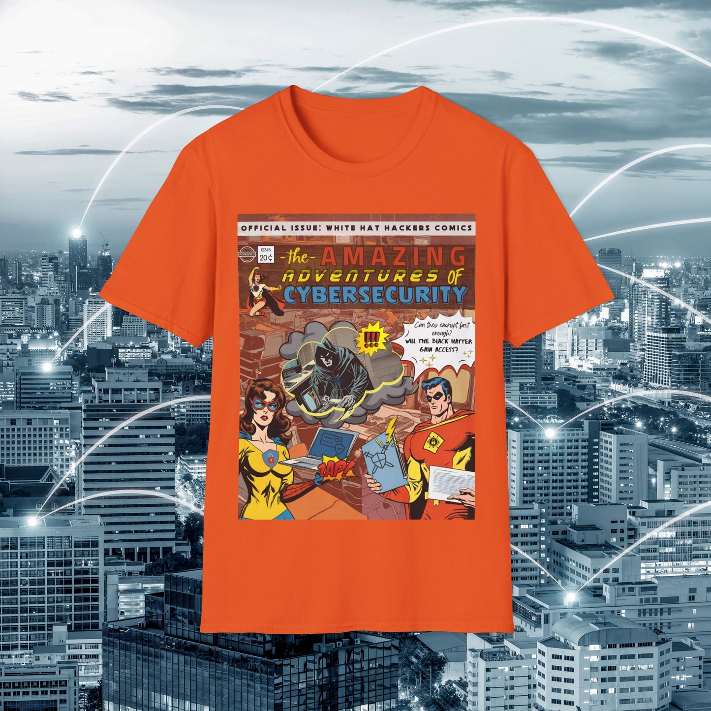 Superhero shirt Cybersecurity Vintage Comic shirt | Female Superhero | Girls in STEM shirt