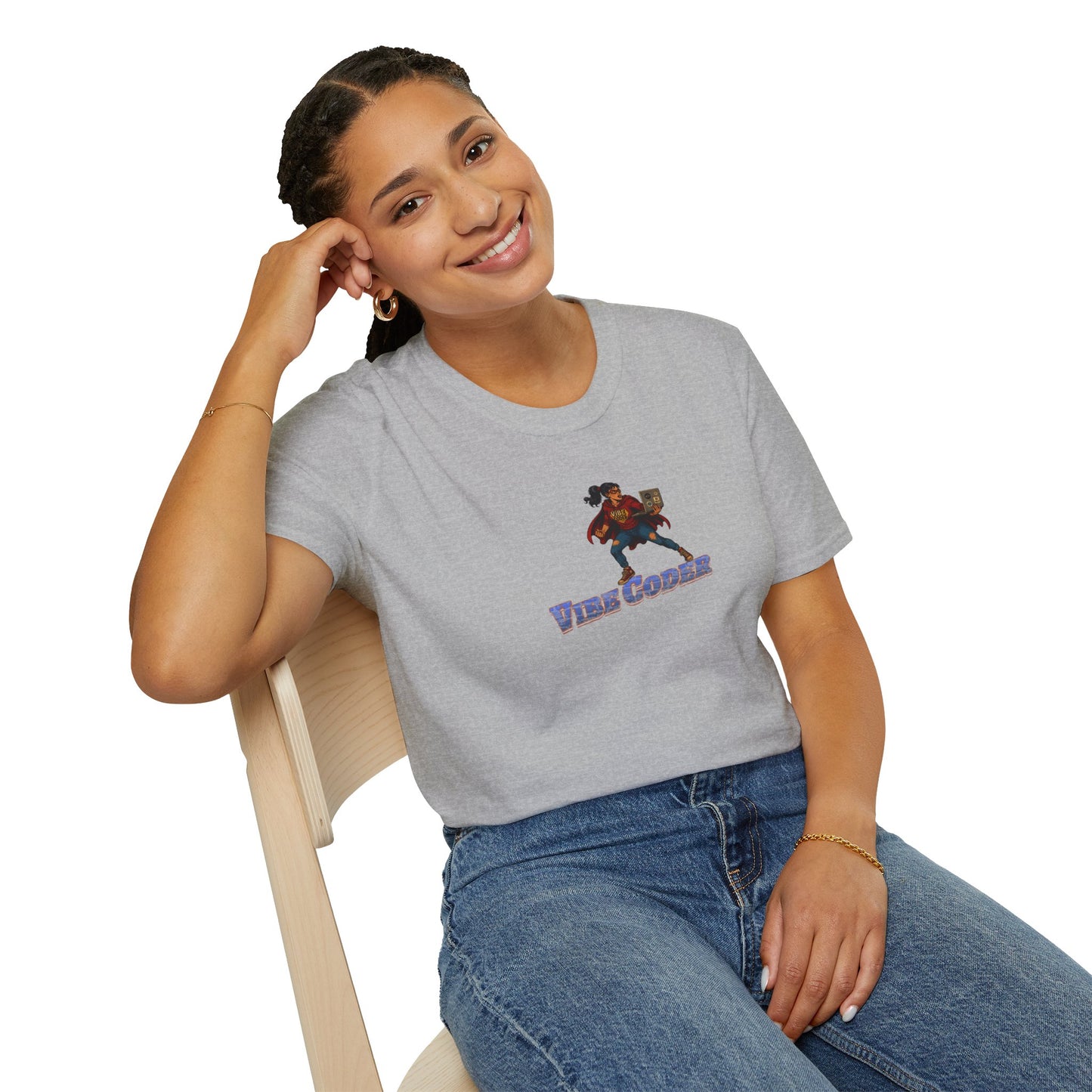 Vibe Coder LIfestyle Shirt | Super Hero Girl Vibe Coding | Funny Tech shirt for Women | Girls in STEM shirt