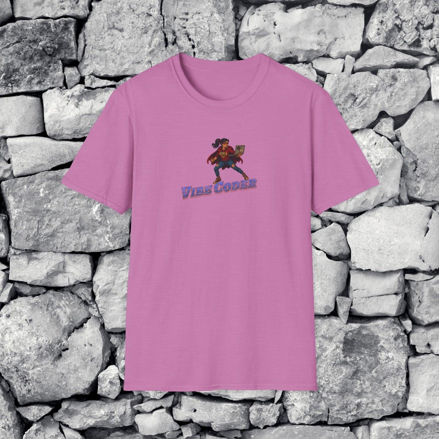 Vibe Coder LIfestyle Shirt | Super Hero Girl Vibe Coding | Funny Tech shirt for Women | Girls in STEM shirt