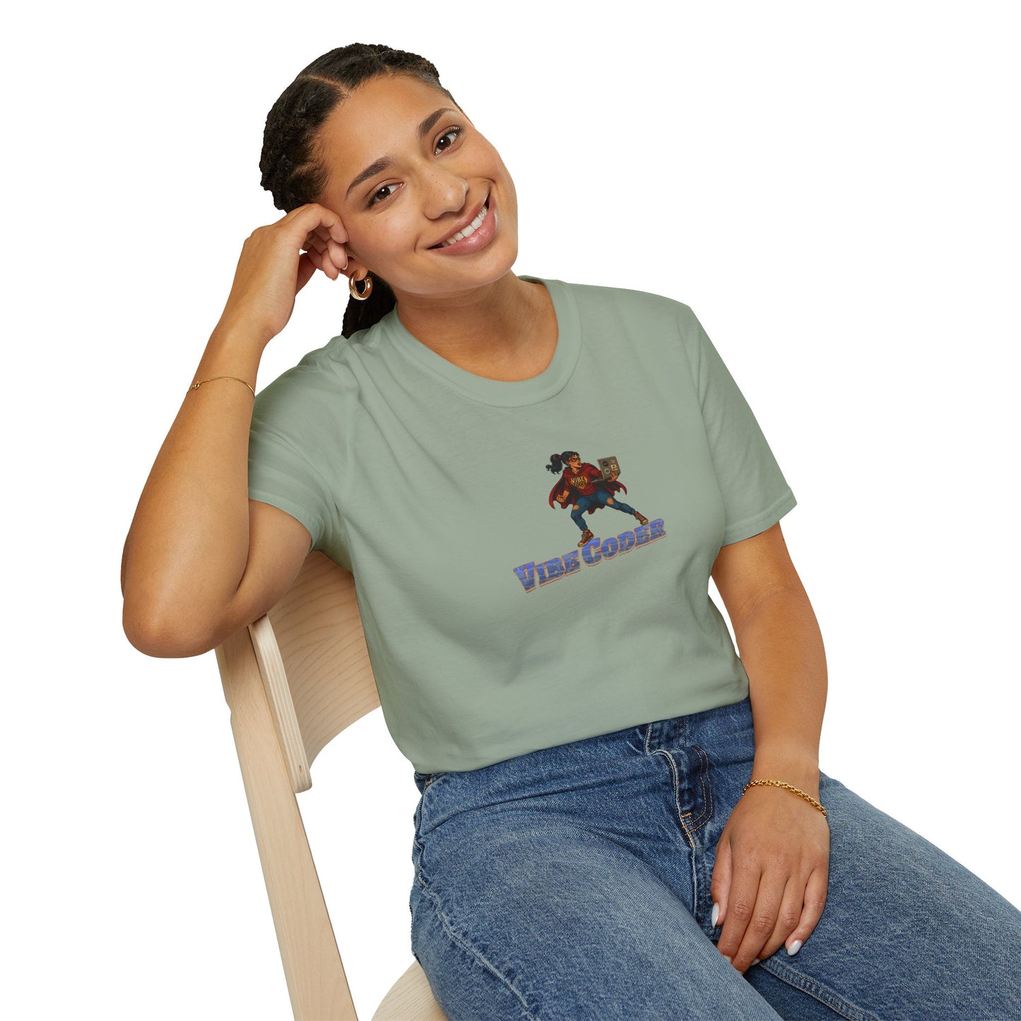 Vibe Coder LIfestyle Shirt | Super Hero Girl Vibe Coding | Funny Tech shirt for Women | Girls in STEM shirt