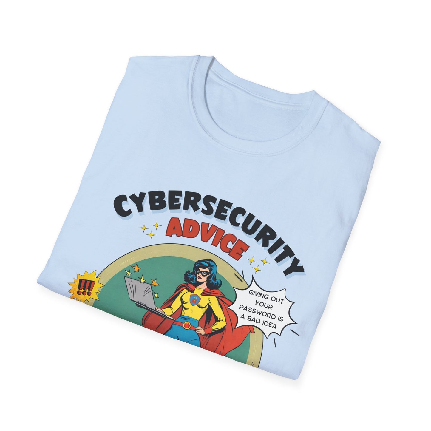 Women in stem Superhero shirt | Female Cybersecurity Advice | Vintage comic style