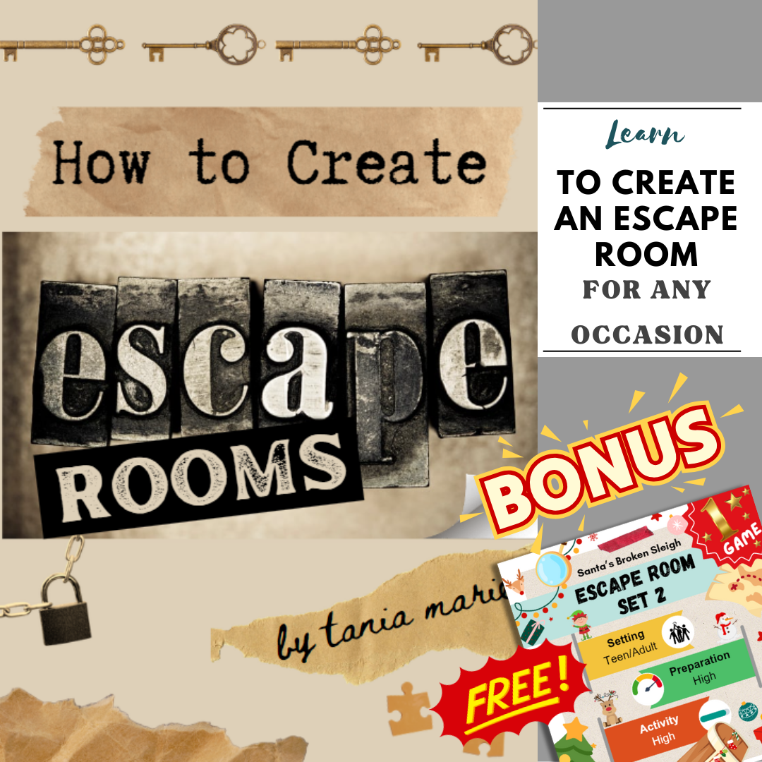 Escape Room Party Guide: Create Your Own CUSTOM Escape Room: with Themes, Characters, Games, & Puzzle Ideas |Instant Download