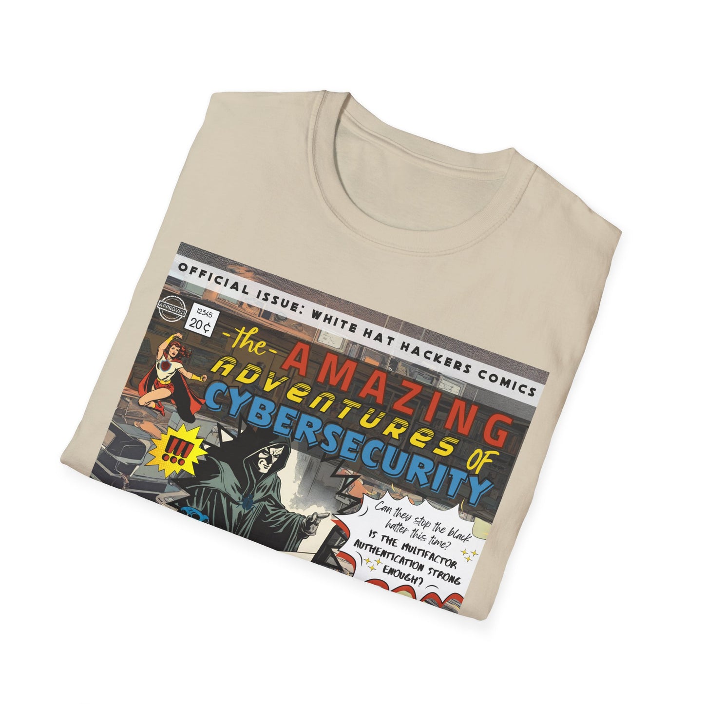 Male Superhero shirt | Vintage Comic Cybersecurity shirt