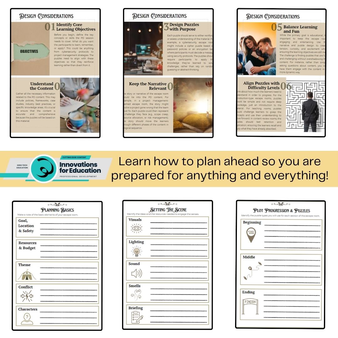 Escape Rooms for Academics Learning: Ultimate Guide to Engaging Learning Experiences & Dynamic Team Building | Instant Download