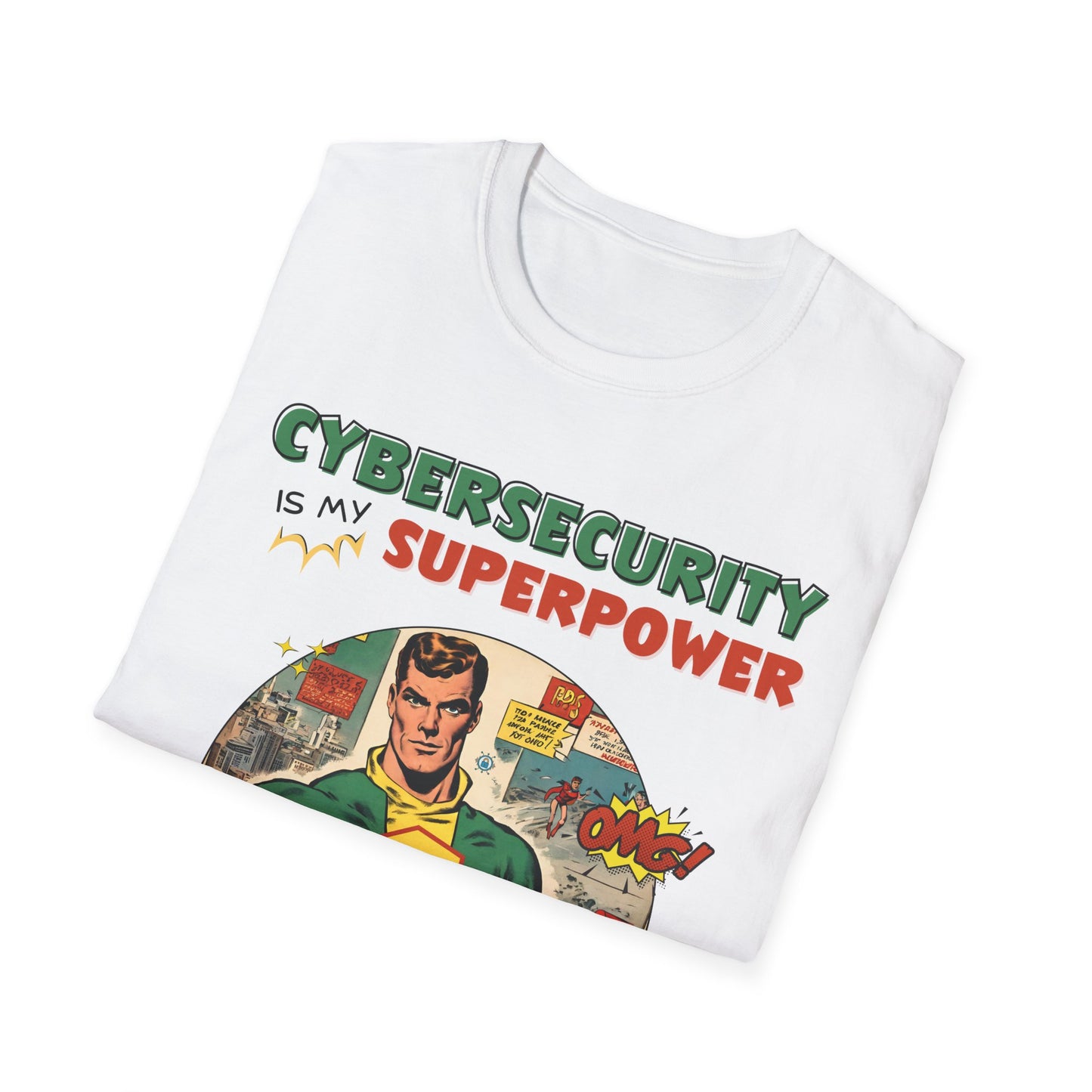 Cyber Security is my Superpower shirt | Cybersecurity Superhero shirt | Vintage Comic book style