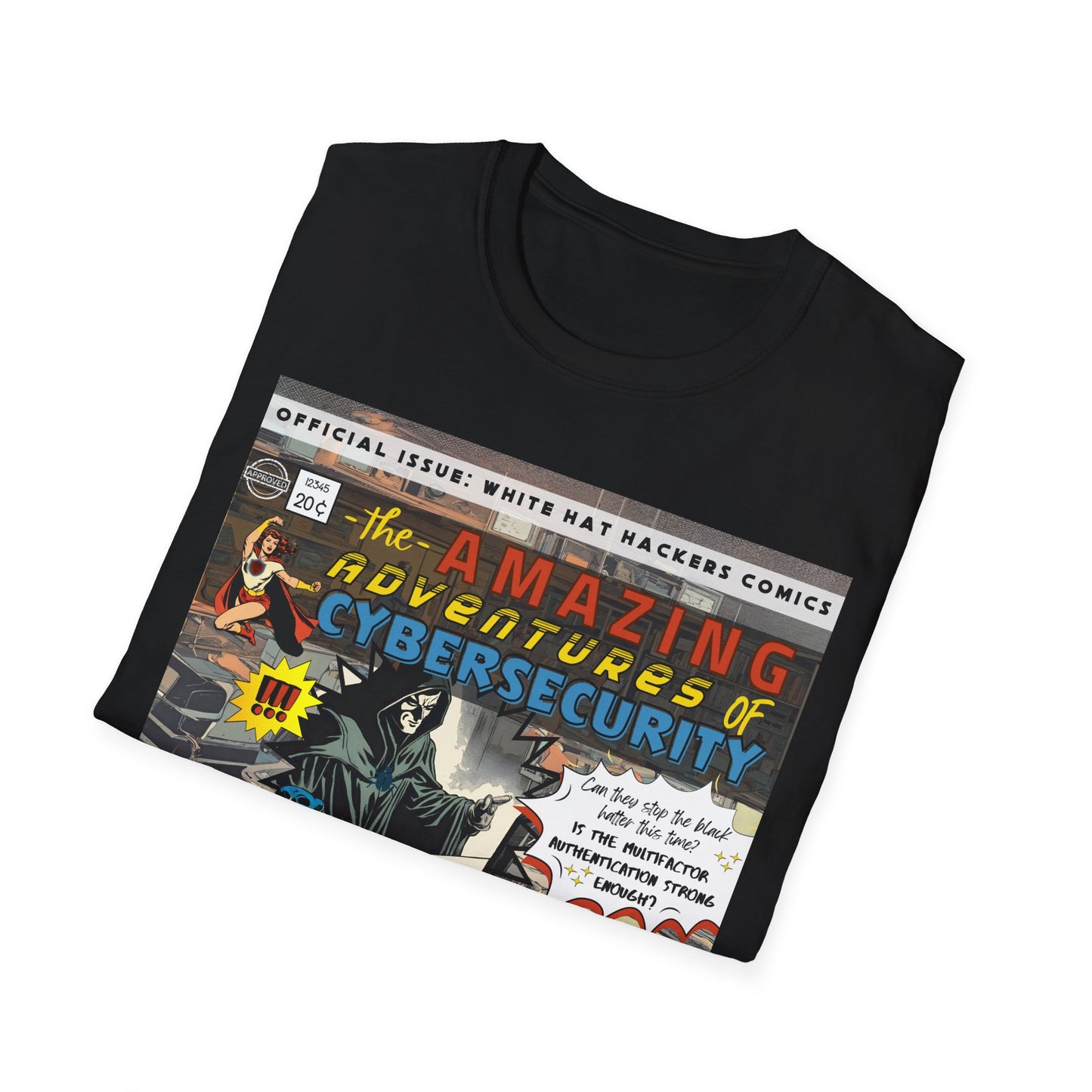 Male Superhero shirt | Vintage Comic Cybersecurity shirt
