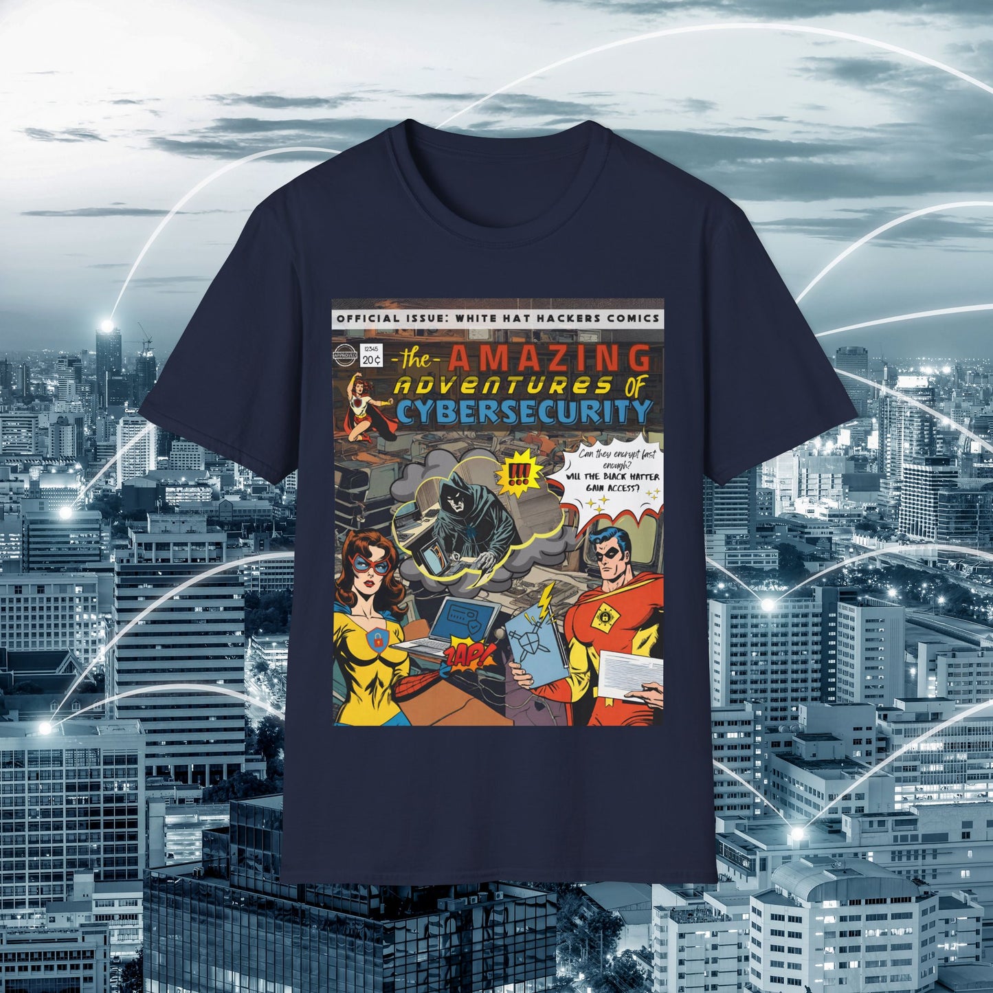 Superhero shirt Cybersecurity Vintage Comic shirt | Female Superhero | Girls in STEM shirt