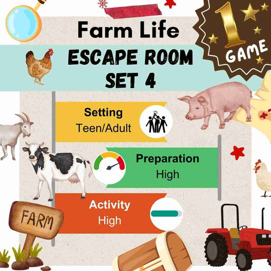 Escape Room for Family Reunions | Editable & Customizable Farm Life Escape Room | Digital Download
