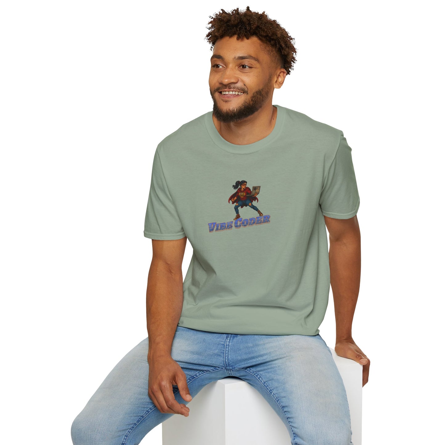 Vibe Coder LIfestyle Shirt | Super Hero Girl Vibe Coding | Funny Tech shirt for Women | Girls in STEM shirt