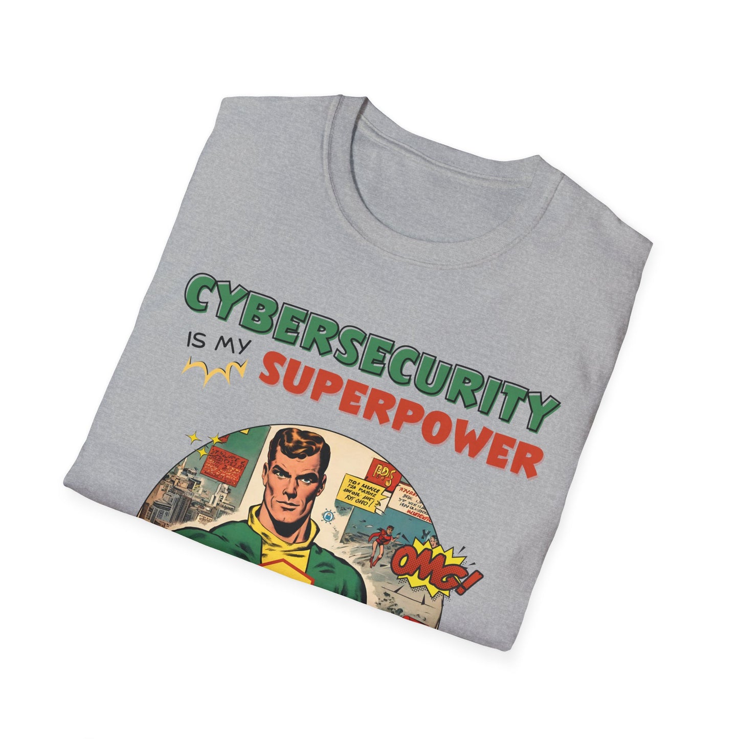 Cyber Security is my Superpower shirt | Cybersecurity Superhero shirt | Vintage Comic book style