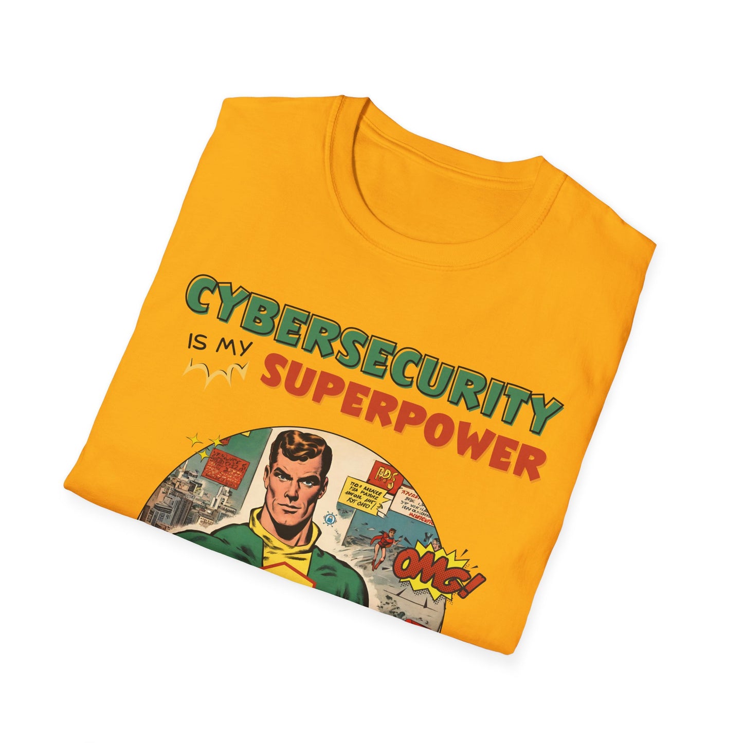 Cyber Security is my Superpower shirt | Cybersecurity Superhero shirt | Vintage Comic book style