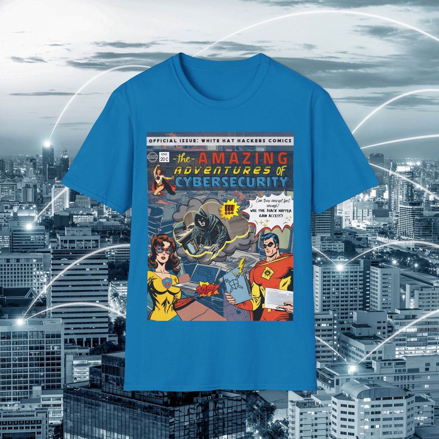 Superhero shirt Cybersecurity Vintage Comic shirt | Female Superhero | Girls in STEM shirt