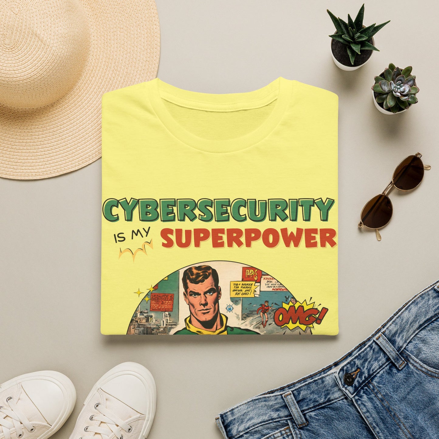 Cyber Security is my Superpower shirt | Cybersecurity Superhero shirt | Vintage Comic book style