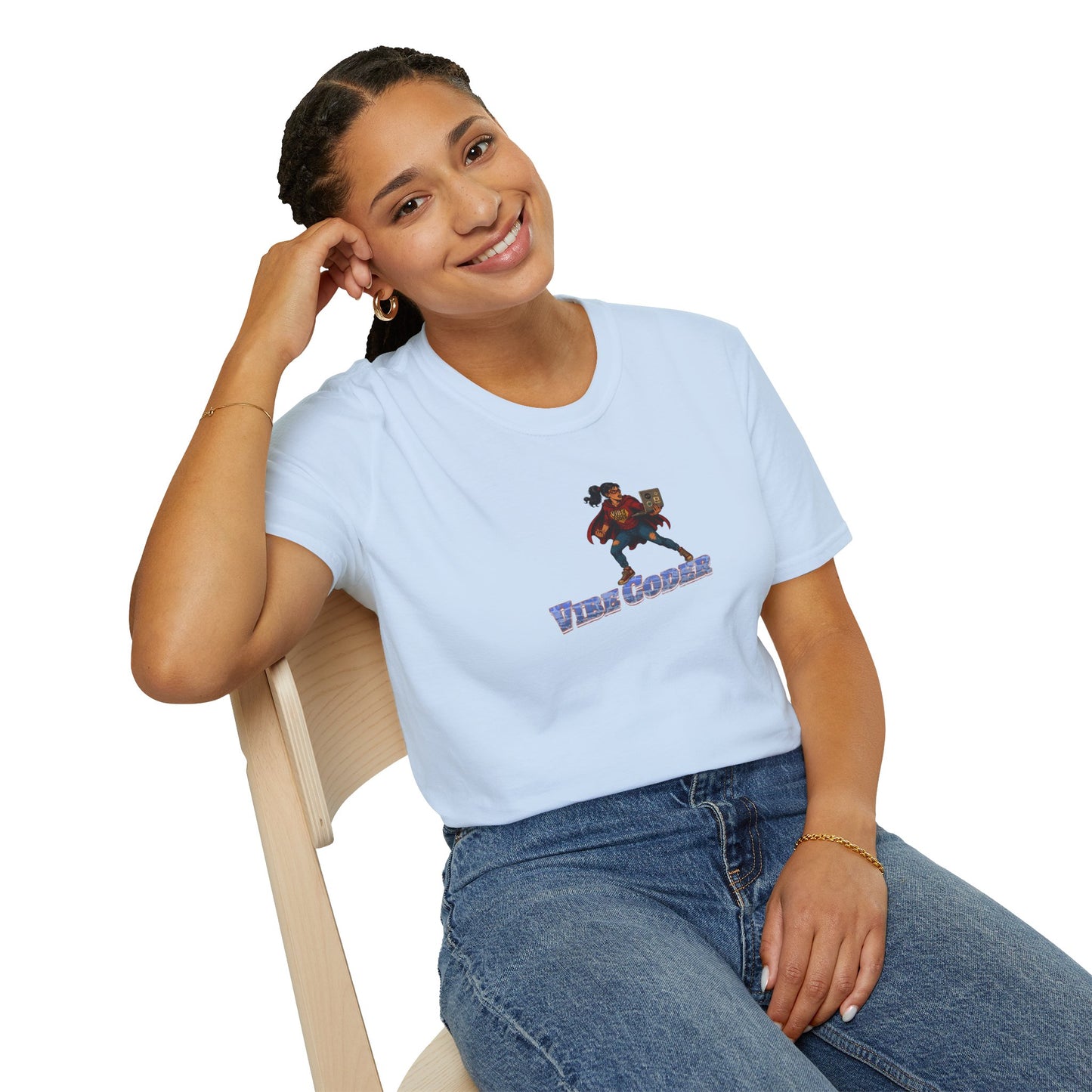 Vibe Coder LIfestyle Shirt | Super Hero Girl Vibe Coding | Funny Tech shirt for Women | Girls in STEM shirt