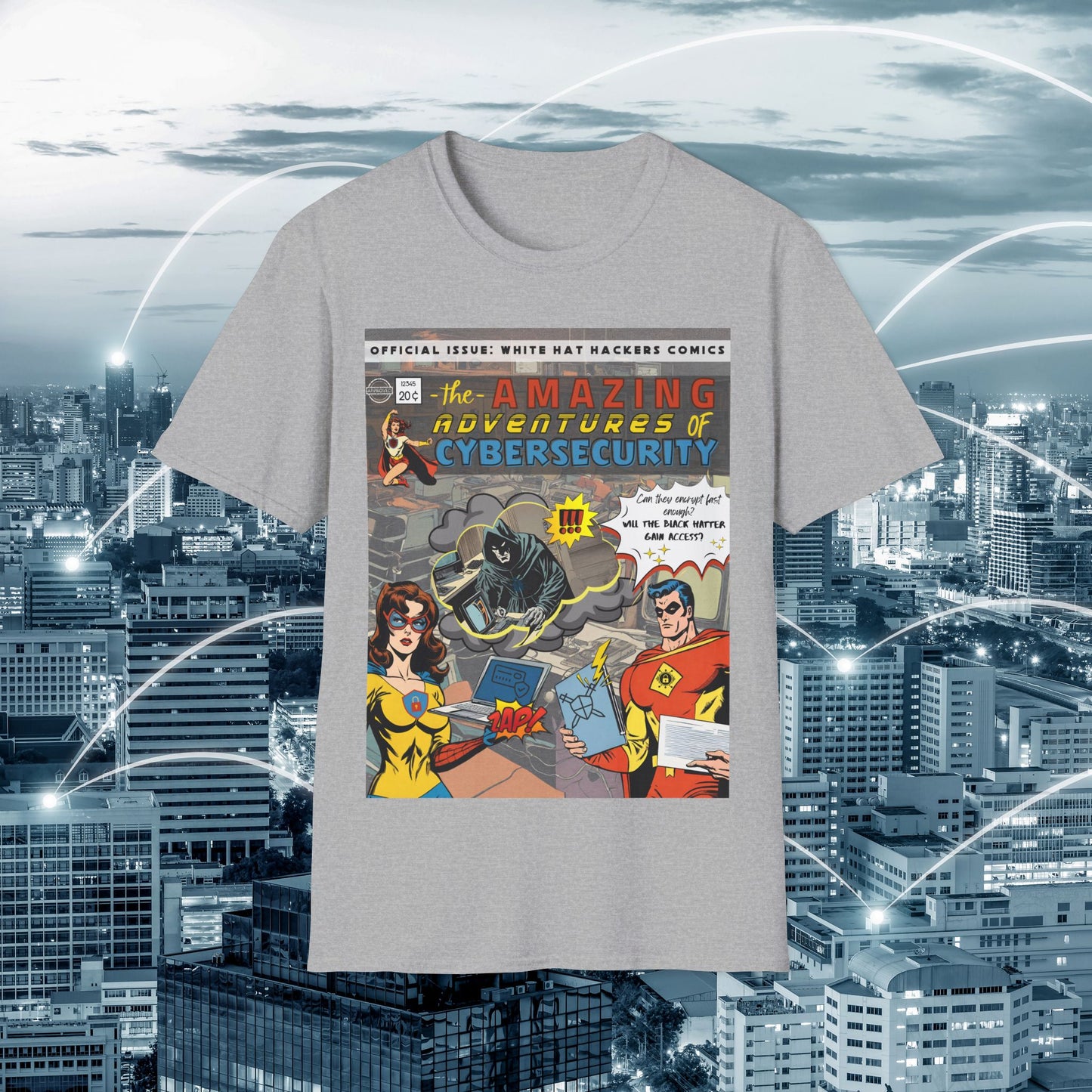 Superhero shirt Cybersecurity Vintage Comic shirt | Female Superhero | Girls in STEM shirt