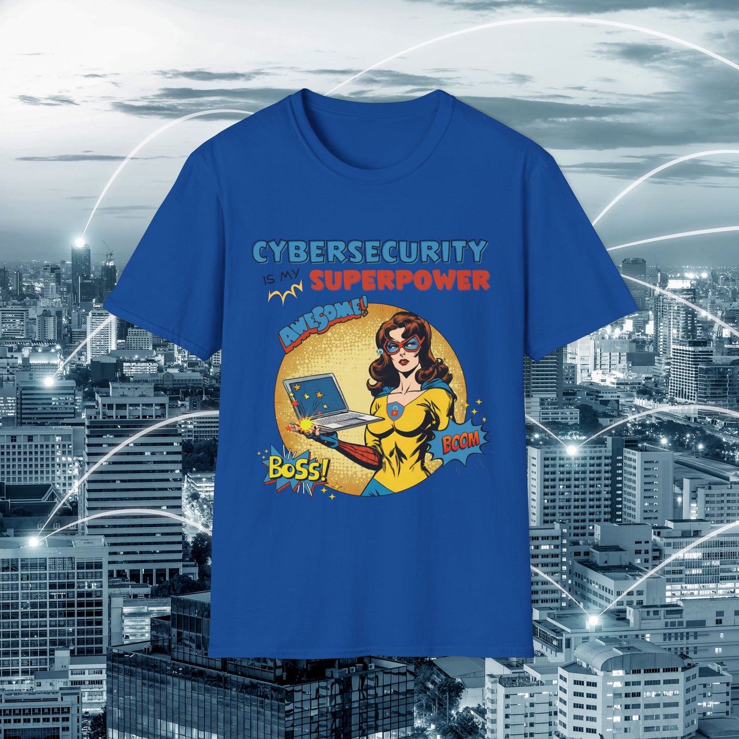Women in stem  Cyber Security is my Superpower shirt | Cybersecurity Superhero shirt | Vintage Comic book style