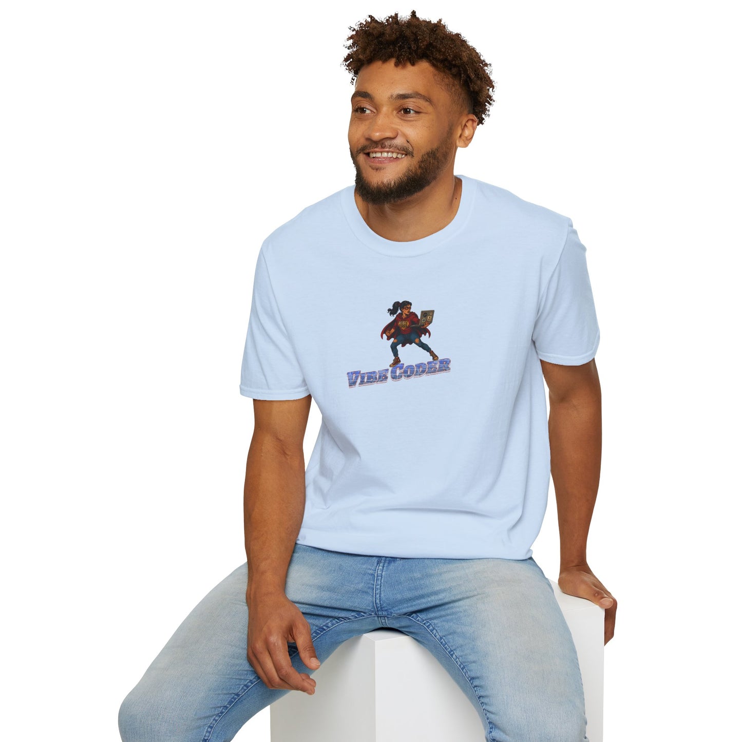 Vibe Coder LIfestyle Shirt | Super Hero Girl Vibe Coding | Funny Tech shirt for Women | Girls in STEM shirt