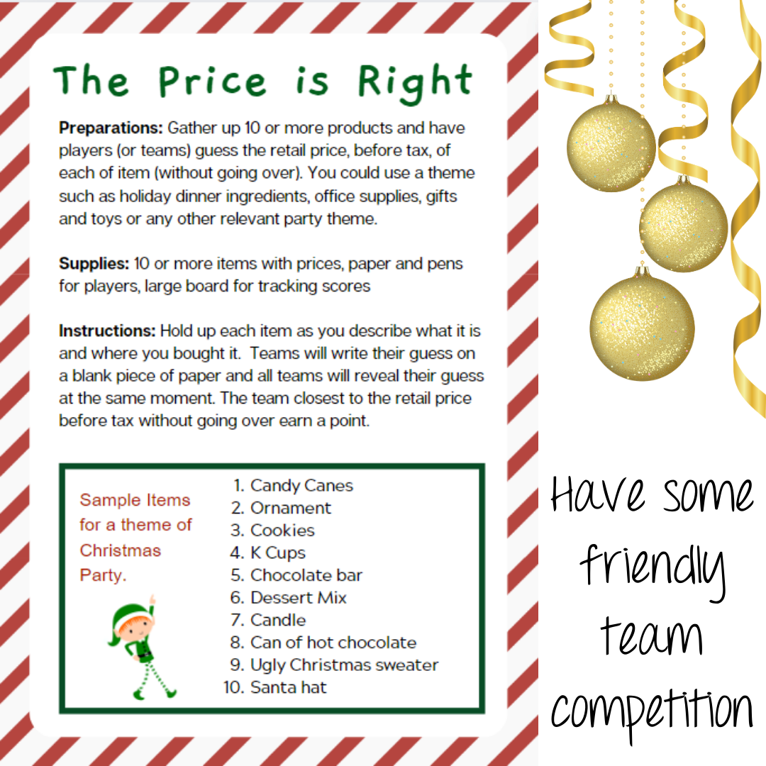 Christmas Games Set 2: Easy No Prep Christmas Party Games for Teams | Office Party| Think Fast | Charades | Family Feud | Instant Download