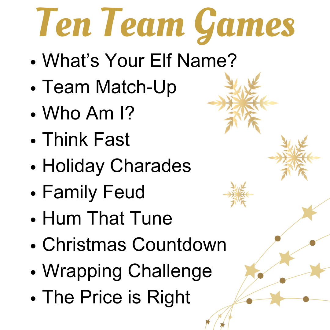 Christmas Games Set 2: Easy No Prep Christmas Party Games for Teams | Office Party| Think Fast | Charades | Family Feud | Instant Download