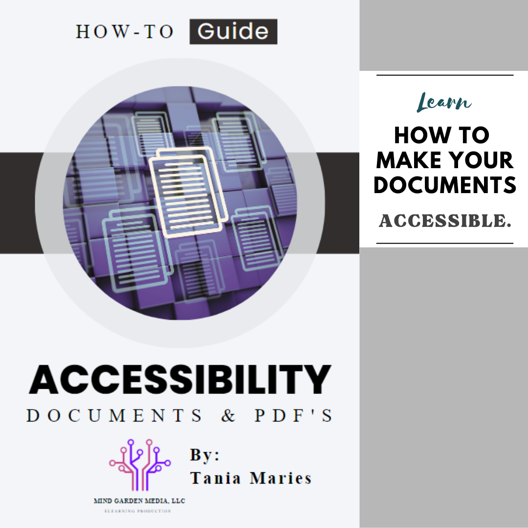 Accessibility: WCAG best practices for Documents, PDFs and Ebooks in Docs, Word, Canva, & Adobe Acrobat | Instant Download