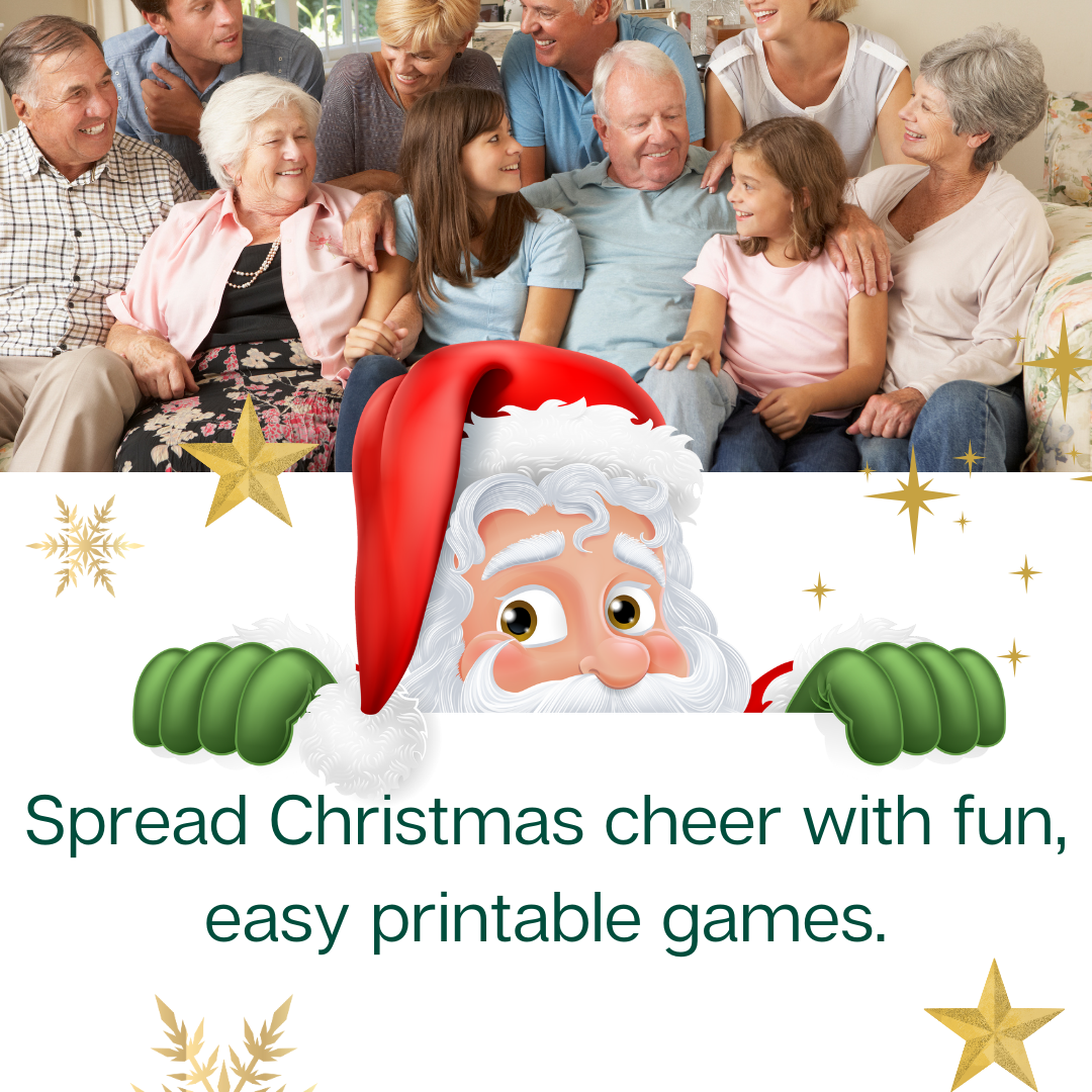 Christmas Games Set 4: 10 Printables for Office or Family Parties | Ugly Sweater Name | Who is like Santa | Cell Phone | Instant Download