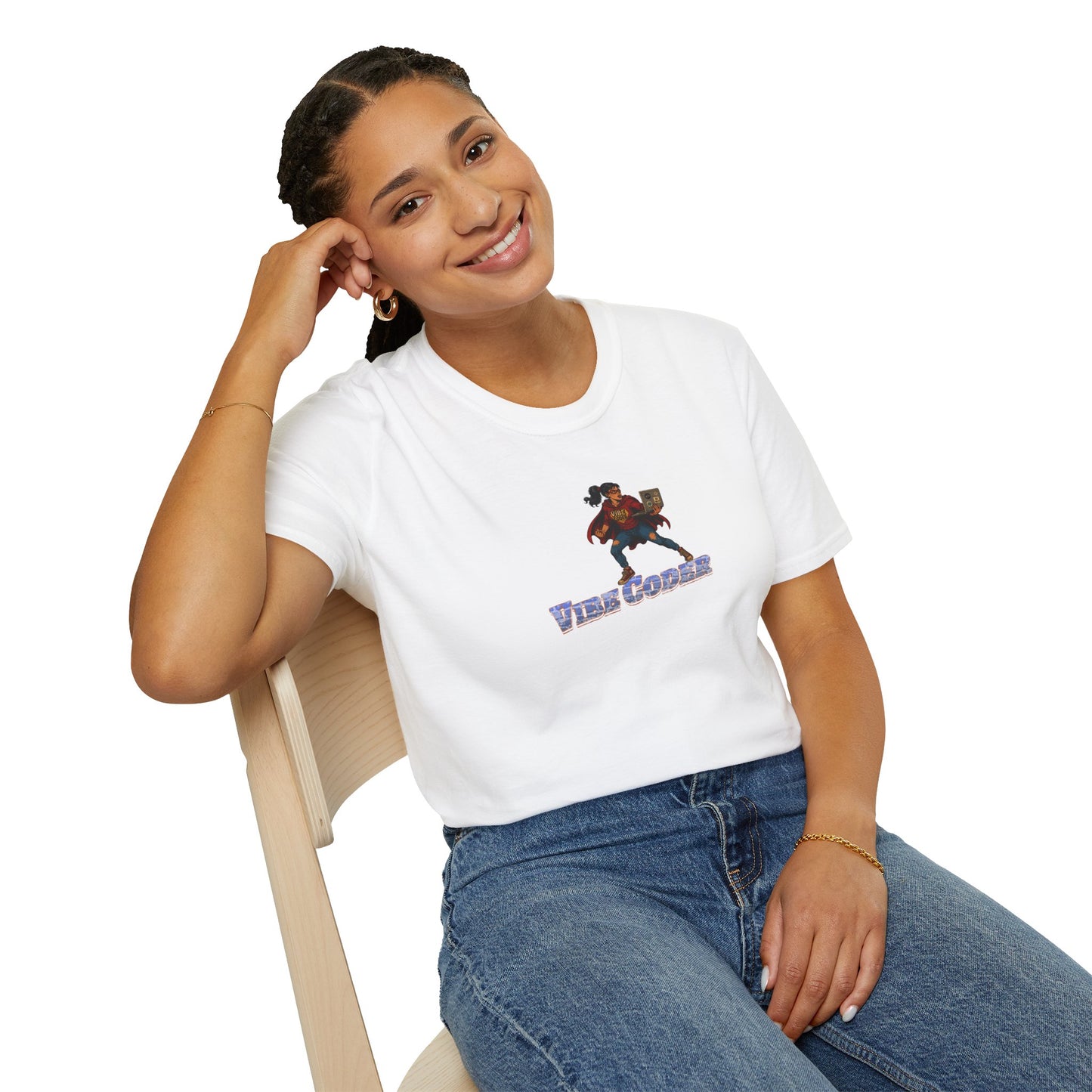 Vibe Coder LIfestyle Shirt | Super Hero Girl Vibe Coding | Funny Tech shirt for Women | Girls in STEM shirt