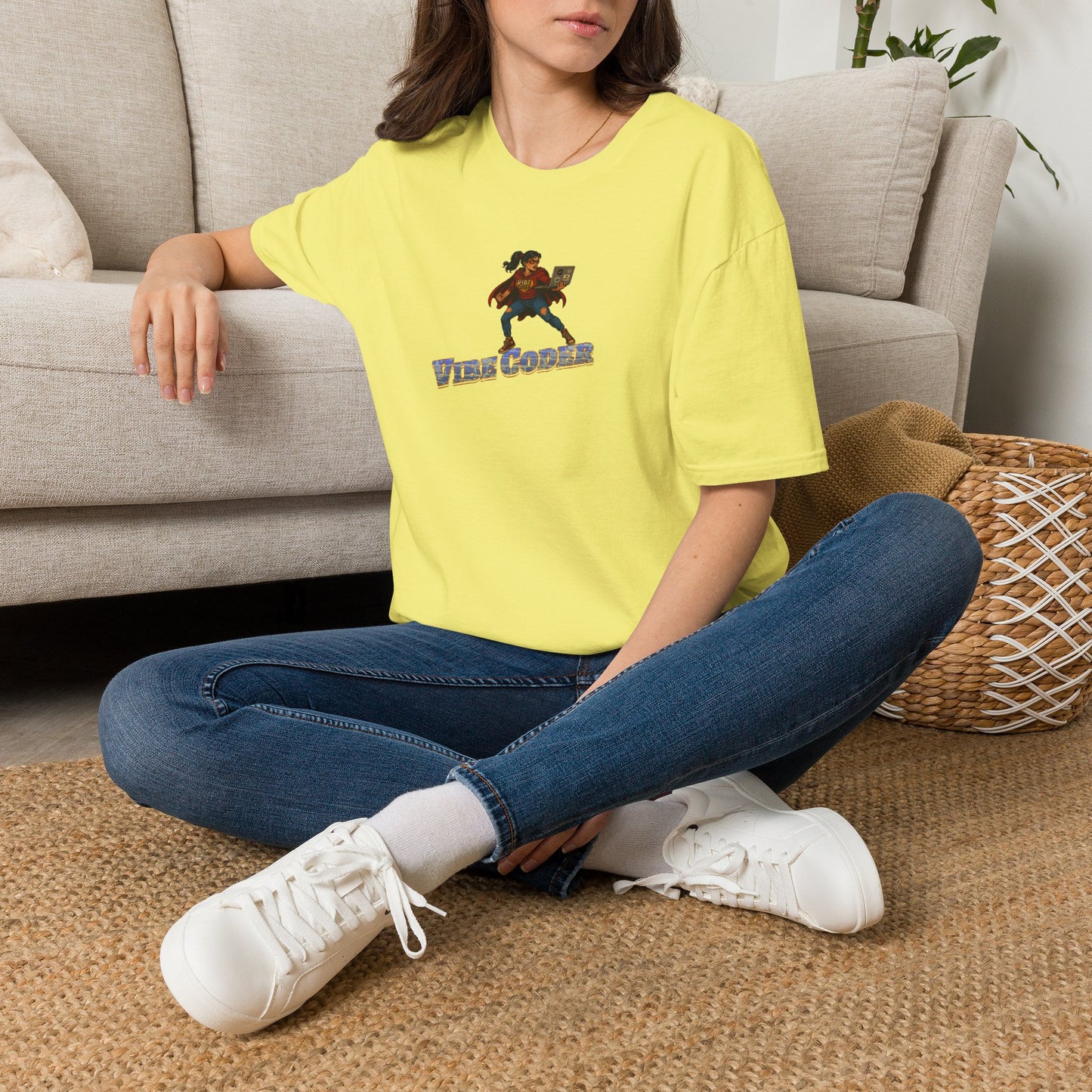 Vibe Coder LIfestyle Shirt | Super Hero Girl Vibe Coding | Funny Tech shirt for Women | Girls in STEM shirt