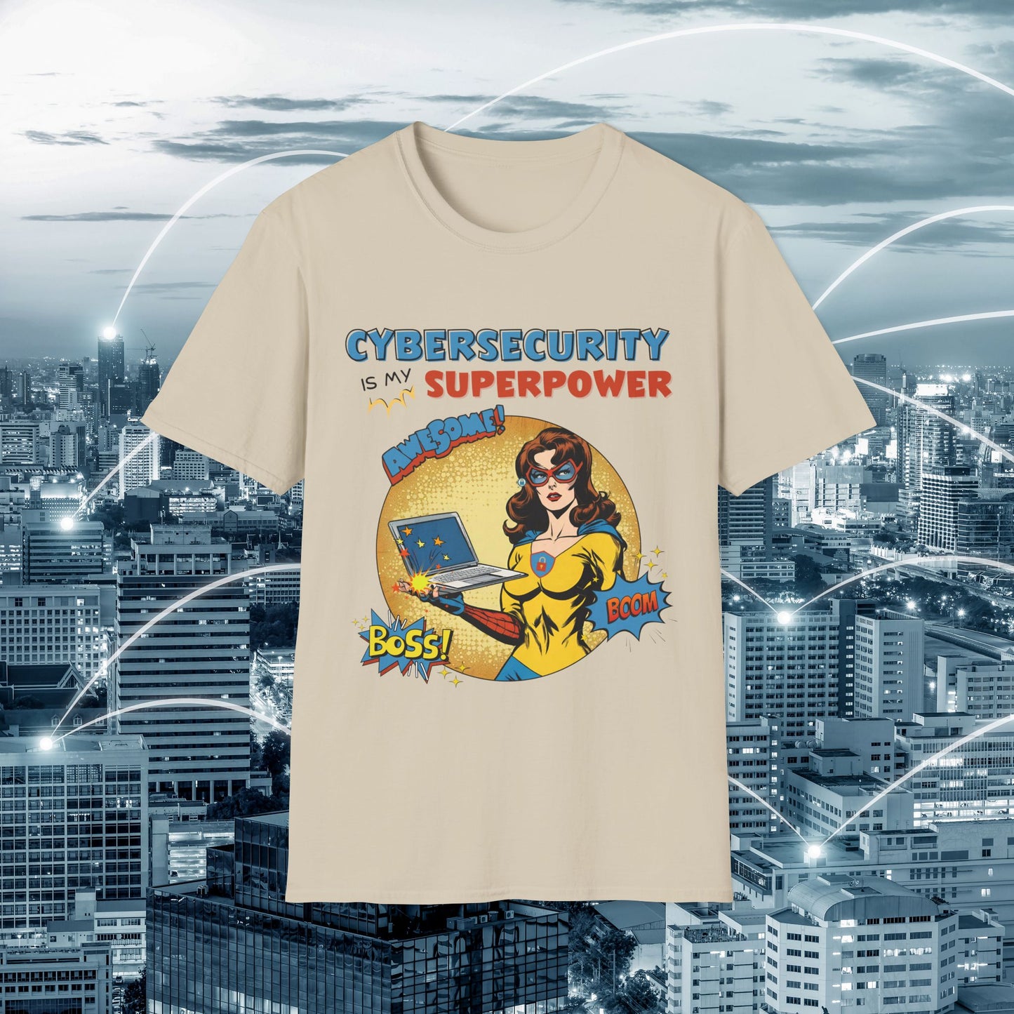 Women in stem  Cyber Security is my Superpower shirt | Cybersecurity Superhero shirt | Vintage Comic book style