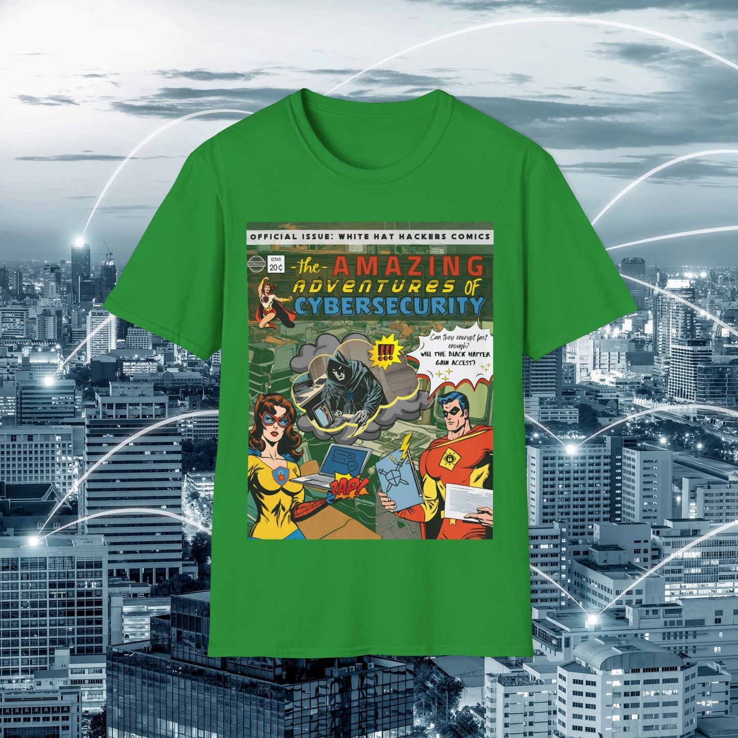 Superhero shirt Cybersecurity Vintage Comic shirt | Female Superhero | Girls in STEM shirt