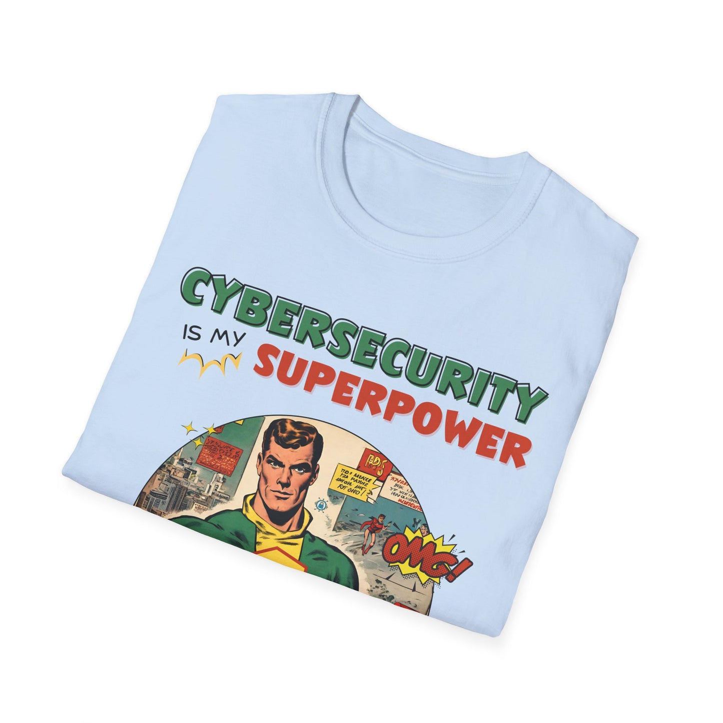 Cyber Security is my Superpower shirt | Cybersecurity Superhero shirt | Vintage Comic book style