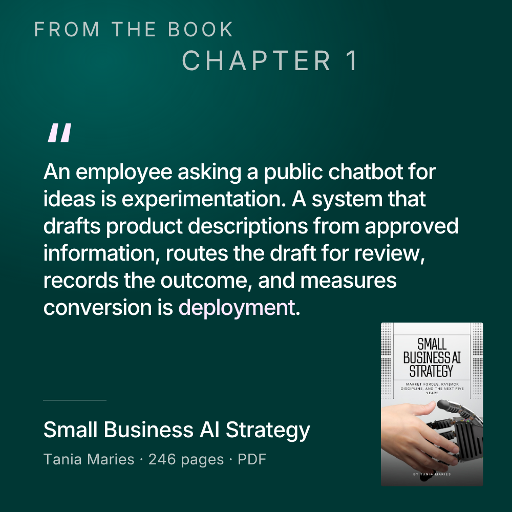 Digital Download: Small Business AI Strategy: Market Forces, Payback Discipline, and the Next Five Years