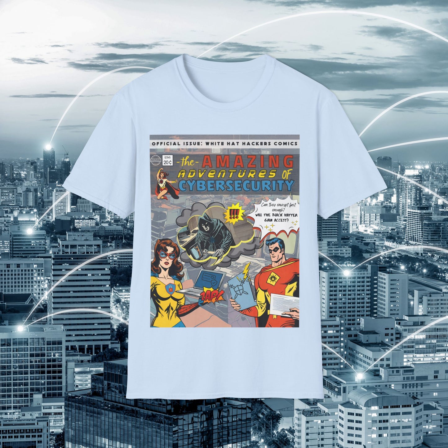 Superhero shirt Cybersecurity Vintage Comic shirt | Female Superhero | Girls in STEM shirt
