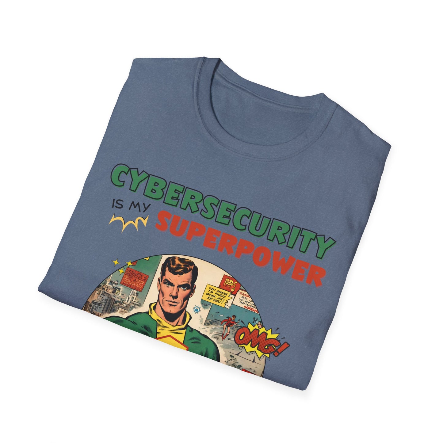 Cyber Security is my Superpower shirt | Cybersecurity Superhero shirt | Vintage Comic book style