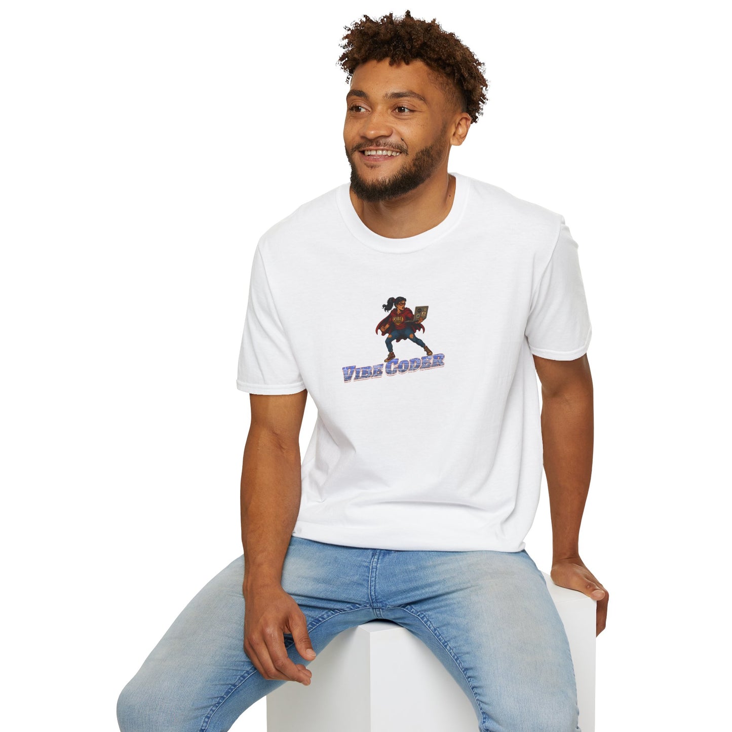 Vibe Coder LIfestyle Shirt | Super Hero Girl Vibe Coding | Funny Tech shirt for Women | Girls in STEM shirt
