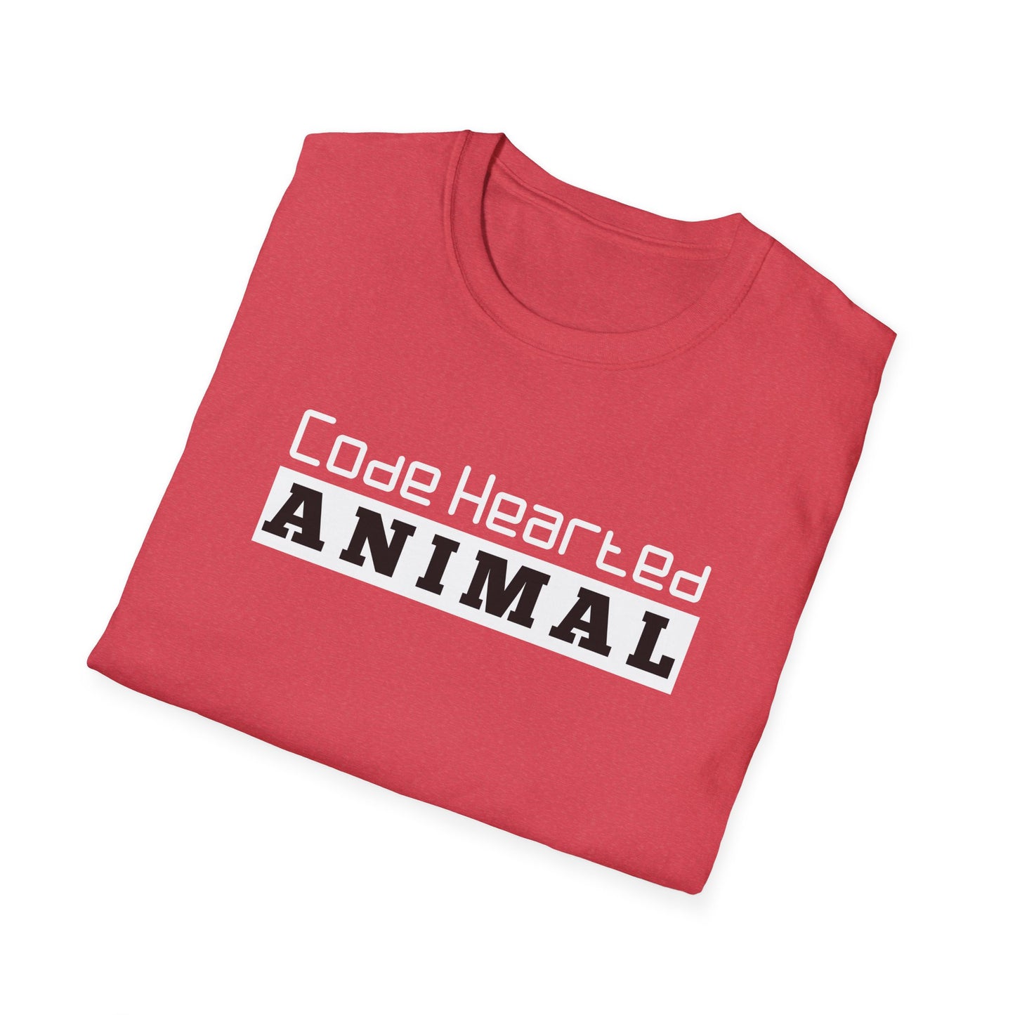 SHIRT Code hearted animal | Programmer shirt | Adult Unisex Ultrasoft Cotton