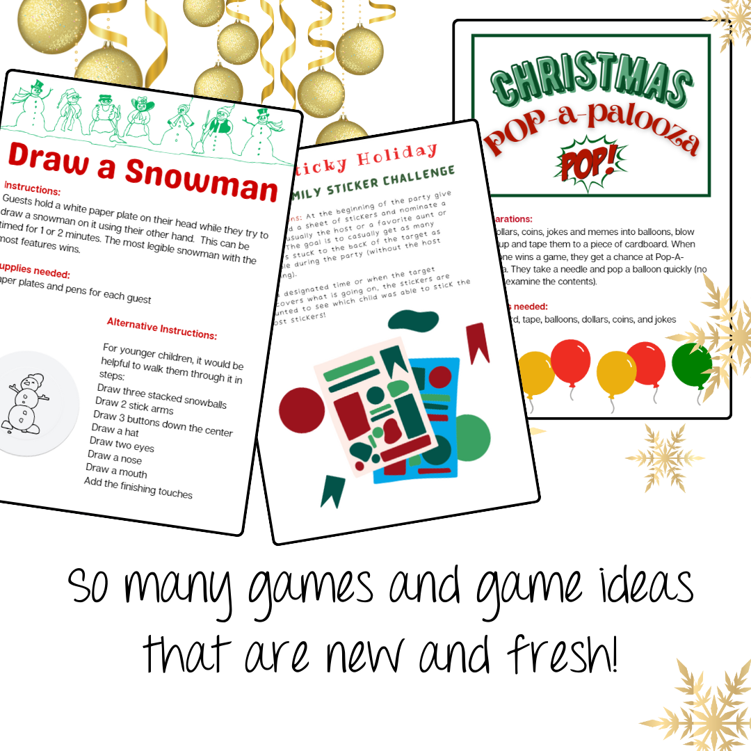 Christmas Games Set 6: 10 High-Energy Low Prep Christmas Games for Kids Tweens & Teens | Holiday Classroom Games | Team Challenge Idea | Instant Download