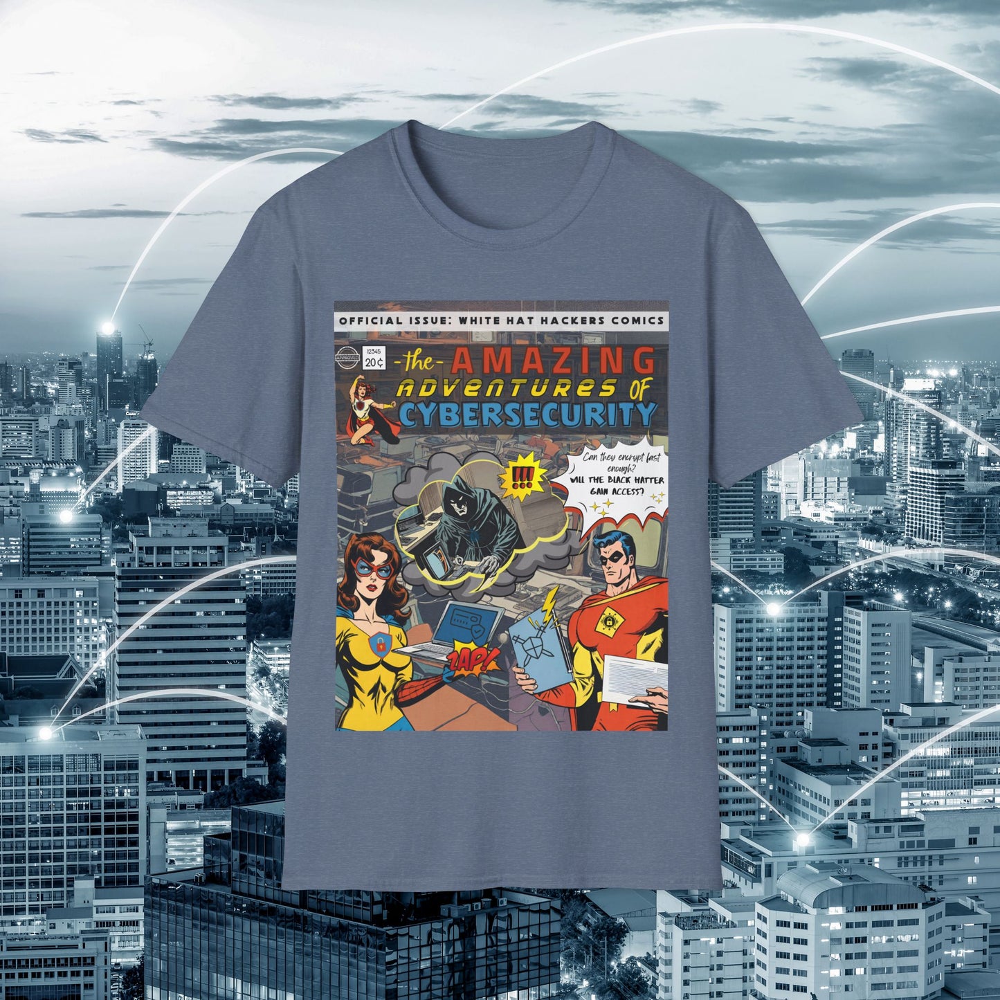 Superhero shirt Cybersecurity Vintage Comic shirt | Female Superhero | Girls in STEM shirt