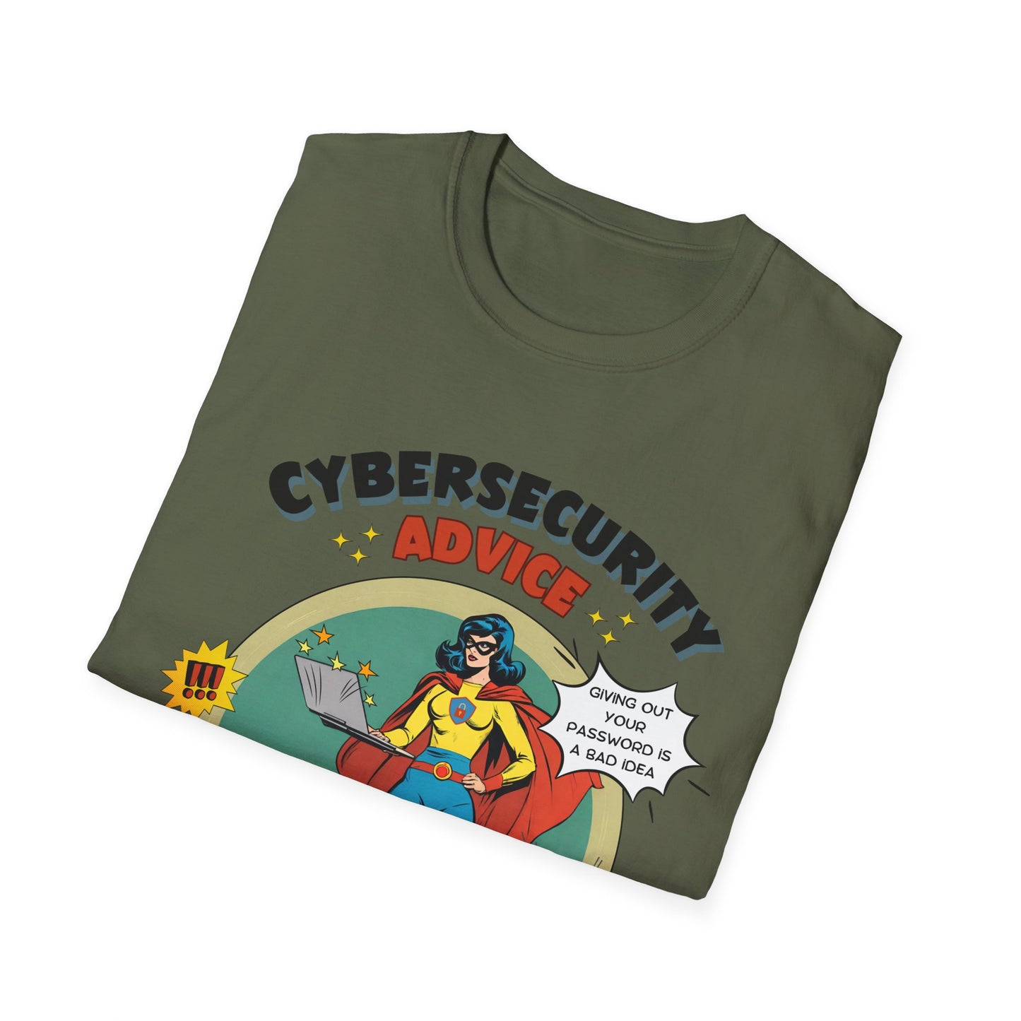 Women in stem Superhero shirt | Female Cybersecurity Advice | Vintage comic style