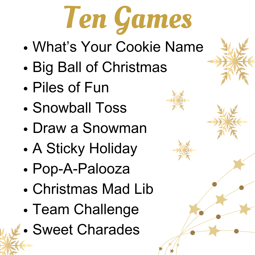 Christmas Games Set 6: 10 High-Energy Low Prep Christmas Games for Kids Tweens & Teens | Holiday Classroom Games | Team Challenge Idea | Instant Download
