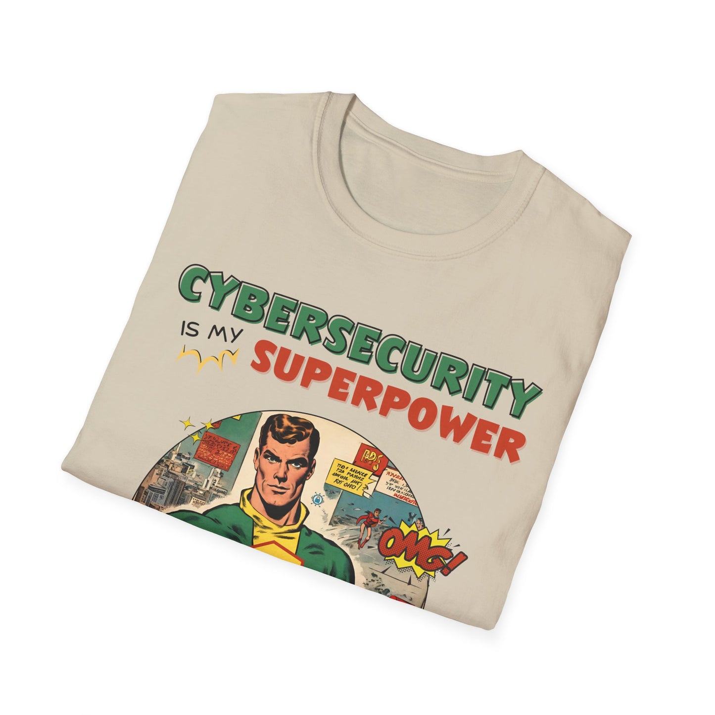 Cyber Security is my Superpower shirt | Cybersecurity Superhero shirt | Vintage Comic book style