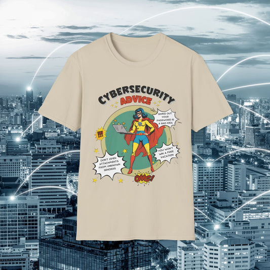 Women in stem Superhero shirt | Female Cybersecurity Advice | Vintage comic style