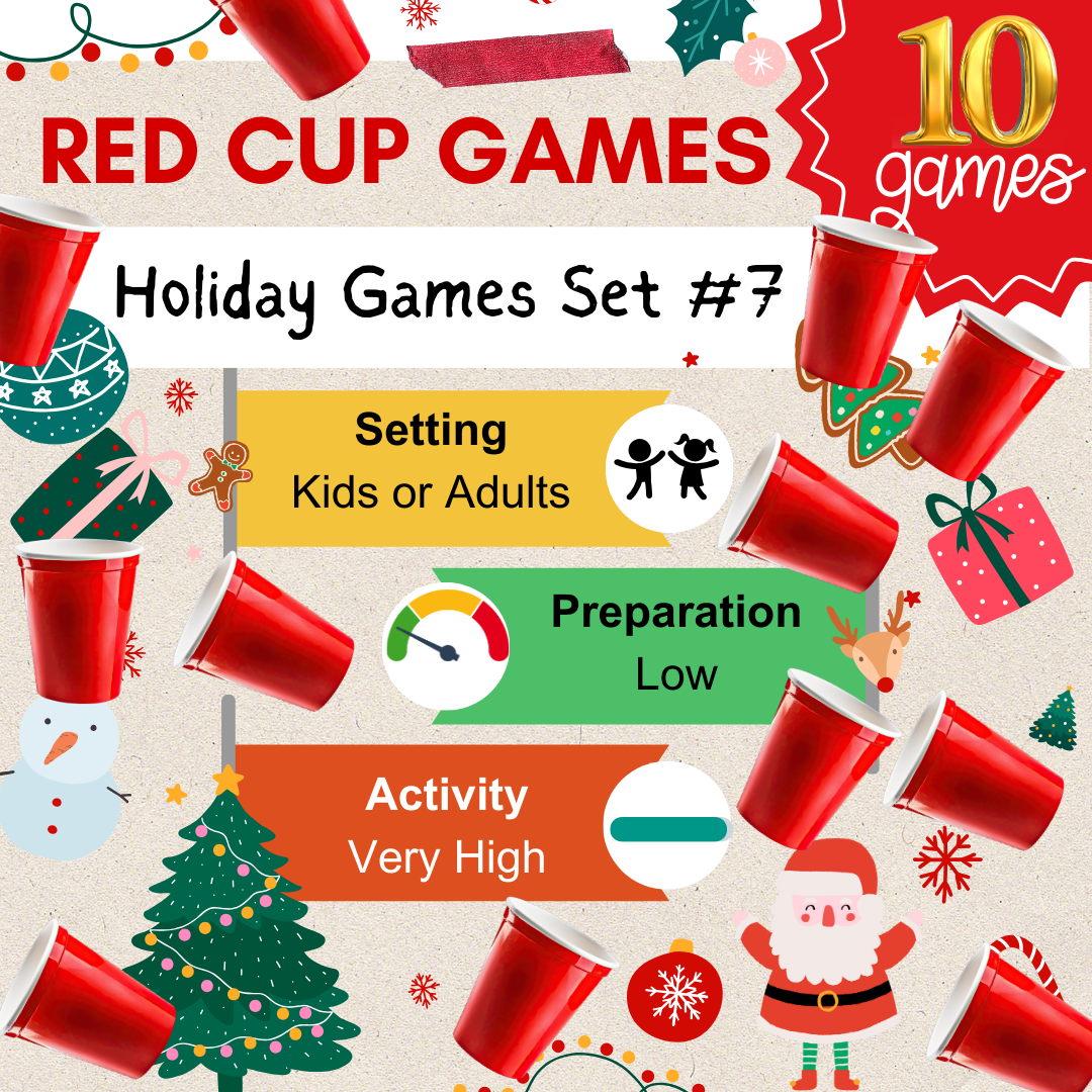 Red Cup Games for Christmas, New Year’s & Classroom Parties | Over 10 Easy Holiday Party Games